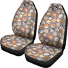 Cute Dog Emoji Pattern Print Universal Fit Car Seat Covers