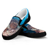 Cute Dolphins In The Ocean Print Black Slip On Shoes