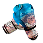 Cute Dolphins In The Ocean Print Boxing Gloves