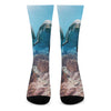 Cute Dolphins In The Ocean Print Crew Socks