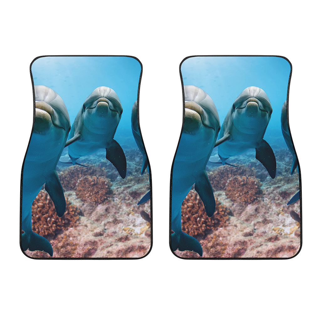 Cute Dolphins In The Ocean Print Front Car Floor Mats