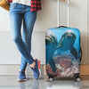 Cute Dolphins In The Ocean Print Luggage Cover