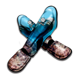 Cute Dolphins In The Ocean Print Muay Thai Shin Guard