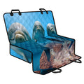 Cute Dolphins In The Ocean Print Pet Car Back Seat Cover