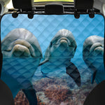 Cute Dolphins In The Ocean Print Pet Car Back Seat Cover