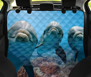 Cute Dolphins In The Ocean Print Pet Car Back Seat Cover