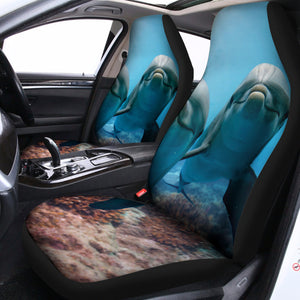Cute Dolphins In The Ocean Print Universal Fit Car Seat Covers