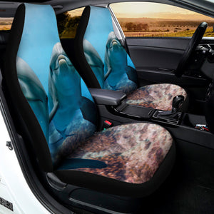 Cute Dolphins In The Ocean Print Universal Fit Car Seat Covers