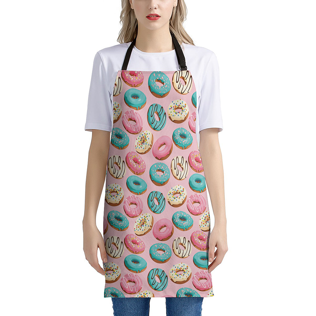 Cute Donut Pattern Print Apron
