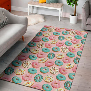 Cute Donut Pattern Print Area Rug