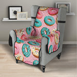 Cute Donut Pattern Print Armchair Protector