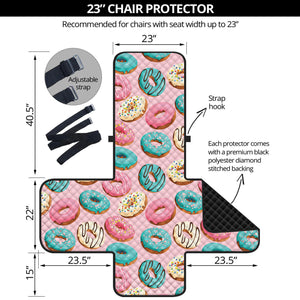 Cute Donut Pattern Print Armchair Protector