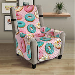 Cute Donut Pattern Print Armchair Protector