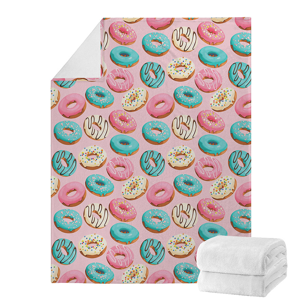 Cute Donut Pattern Print Blanket