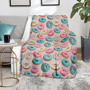 Cute Donut Pattern Print Blanket