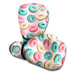 Cute Donut Pattern Print Boxing Gloves