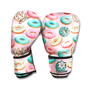 Cute Donut Pattern Print Boxing Gloves