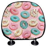 Cute Donut Pattern Print Car Headrest Covers
