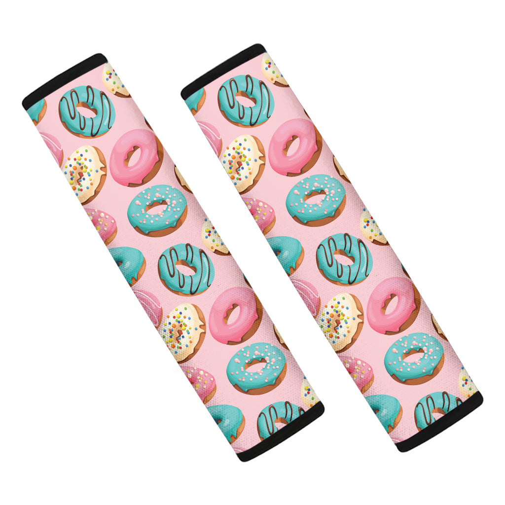 Cute Donut Pattern Print Car Seat Belt Covers