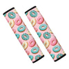 Cute Donut Pattern Print Car Seat Belt Covers