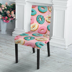 Cute Donut Pattern Print Dining Chair Slipcover