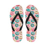 Cute Donut Pattern Print Flip Flops