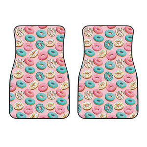 Cute Donut Pattern Print Front Car Floor Mats