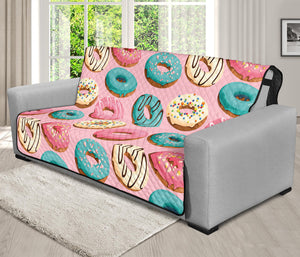 Cute Donut Pattern Print Futon Protector