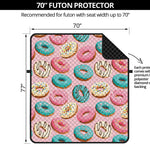 Cute Donut Pattern Print Futon Protector