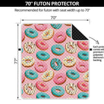 Cute Donut Pattern Print Futon Protector