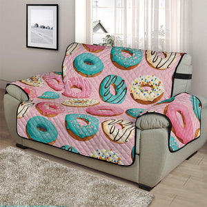 Cute Donut Pattern Print Half Sofa Protector