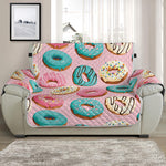 Cute Donut Pattern Print Half Sofa Protector