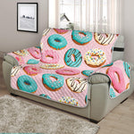 Cute Donut Pattern Print Half Sofa Protector