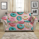 Cute Donut Pattern Print Loveseat Protector