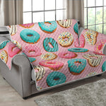 Cute Donut Pattern Print Loveseat Protector