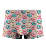 Cute Donut Pattern Print Men's Boxer Briefs