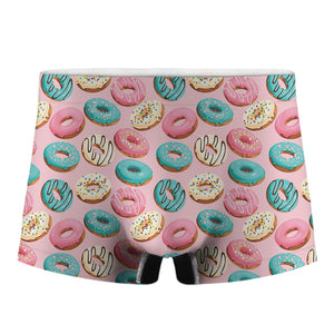 Cute Donut Pattern Print Men's Boxer Briefs