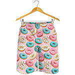 Cute Donut Pattern Print Men's Shorts