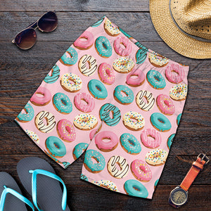 Cute Donut Pattern Print Men's Shorts