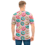 Cute Donut Pattern Print Men's T-Shirt
