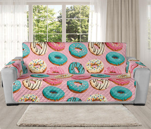 Cute Donut Pattern Print Oversized Sofa Protector