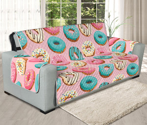 Cute Donut Pattern Print Oversized Sofa Protector