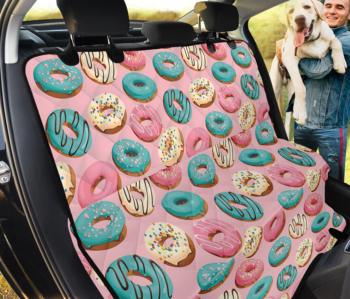 Cute Donut Pattern Print Pet Car Back Seat Cover