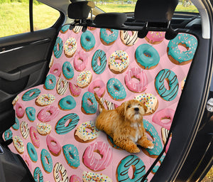 Cute Donut Pattern Print Pet Car Back Seat Cover