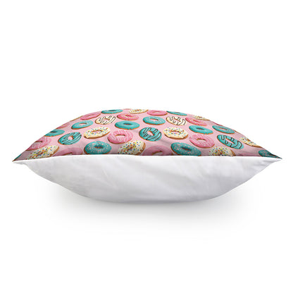 Cute Donut Pattern Print Pillow Cover