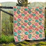 Cute Donut Pattern Print Quilt