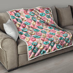 Cute Donut Pattern Print Quilt