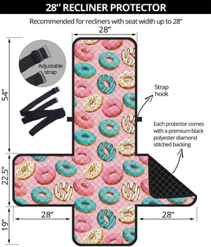 Cute Donut Pattern Print Recliner Protector