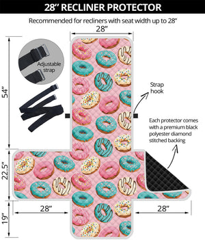 Cute Donut Pattern Print Recliner Protector