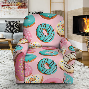 Cute Donut Pattern Print Recliner Slipcover